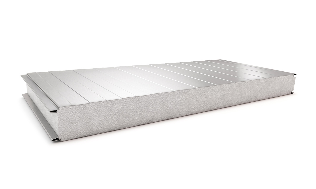 Płyta warstwowa (obornicka) ścienna z rdzeniem styropianowym i widocznym łącznikiem PWS-S